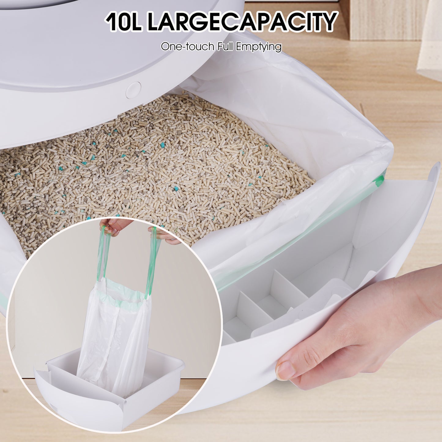 Smart Cat Litter Box w/ Automatic Scooping and Odor Removal