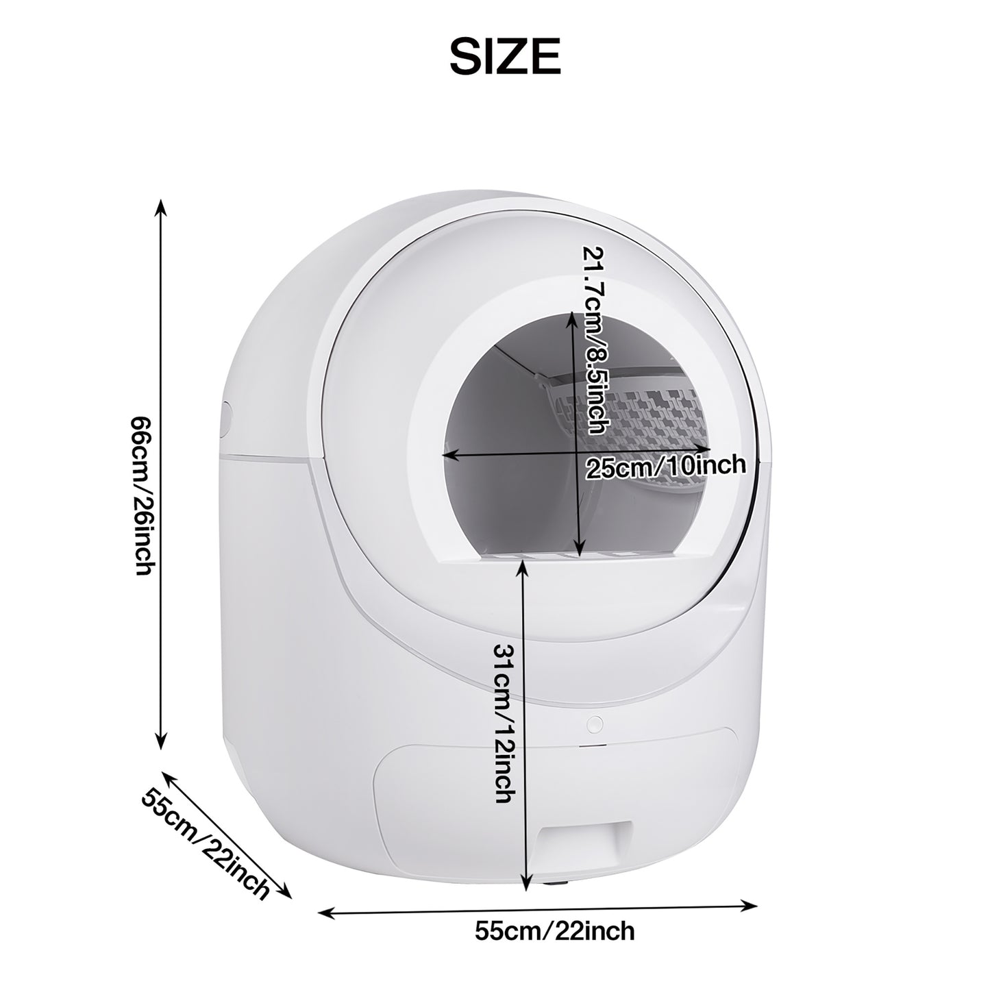 Smart Cat Litter Box w/ Automatic Scooping and Odor Removal