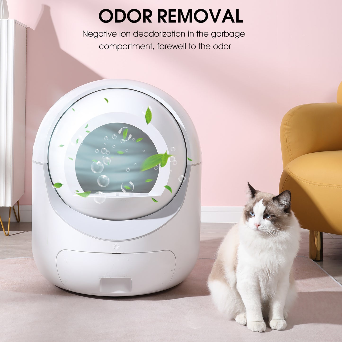 Smart Cat Litter Box w/ Automatic Scooping and Odor Removal