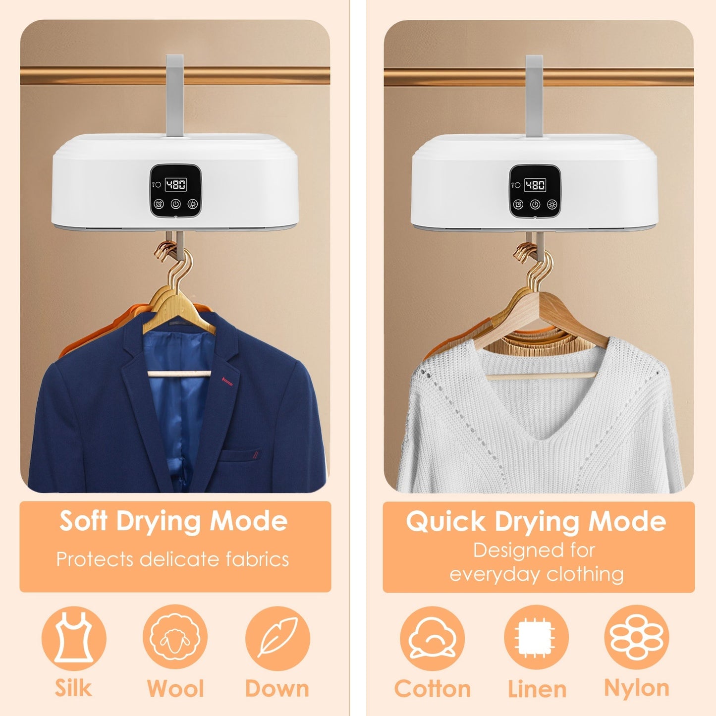 Portable Mini Clothes Dryer with Timer UV Sterilization