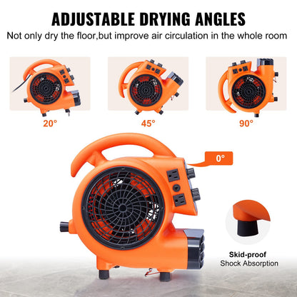 Portable Floor Blower for Drying and Cooling