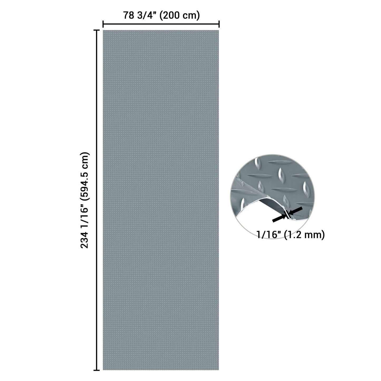 Garage Floor Mat 234"x78 3/4"