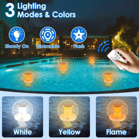 2Pcs Solar Floating Pool Lights