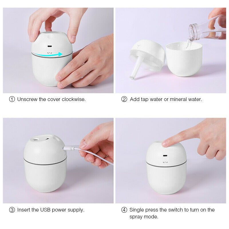 Mini Air Humidifier/Oil Diffuser W/ LED light