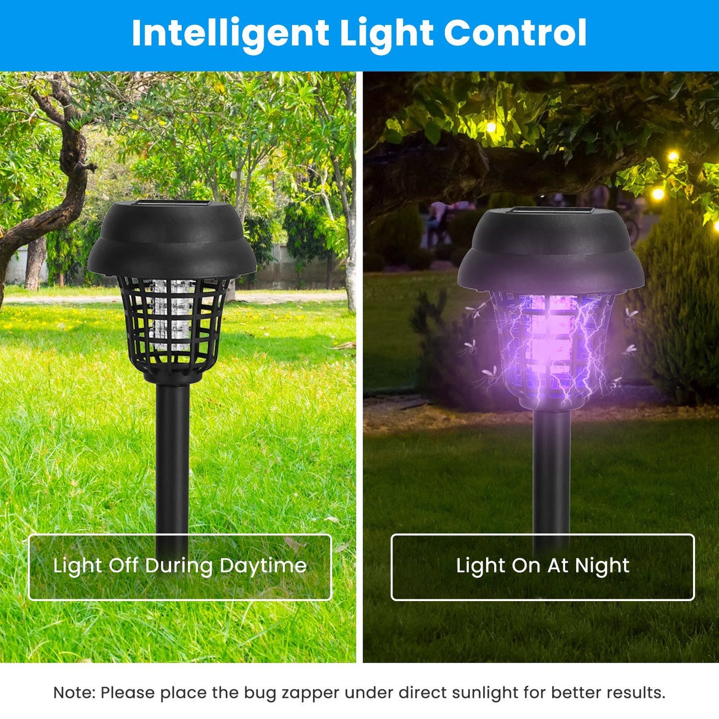 4 Pack Solar Powered Mosquito/Insect Zapper