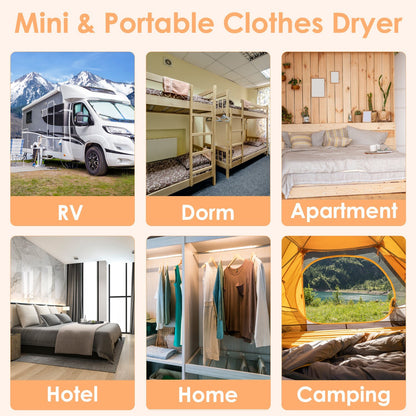 Portable Mini Clothes Dryer with Timer UV Sterilization