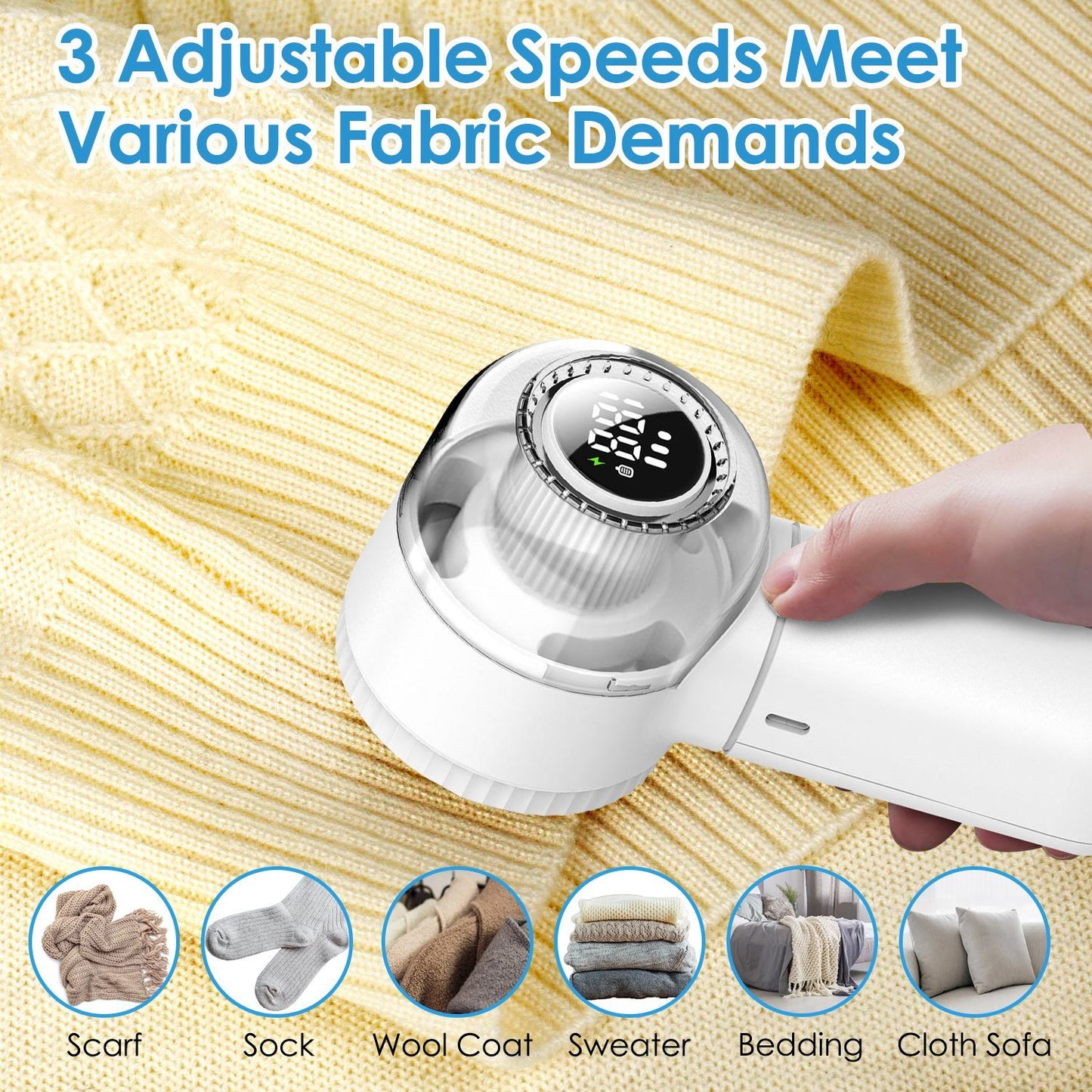 Electric Fabric Shaver With 3 Speeds