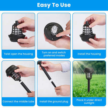 4 Pack Solar Powered Mosquito/Insect Zapper