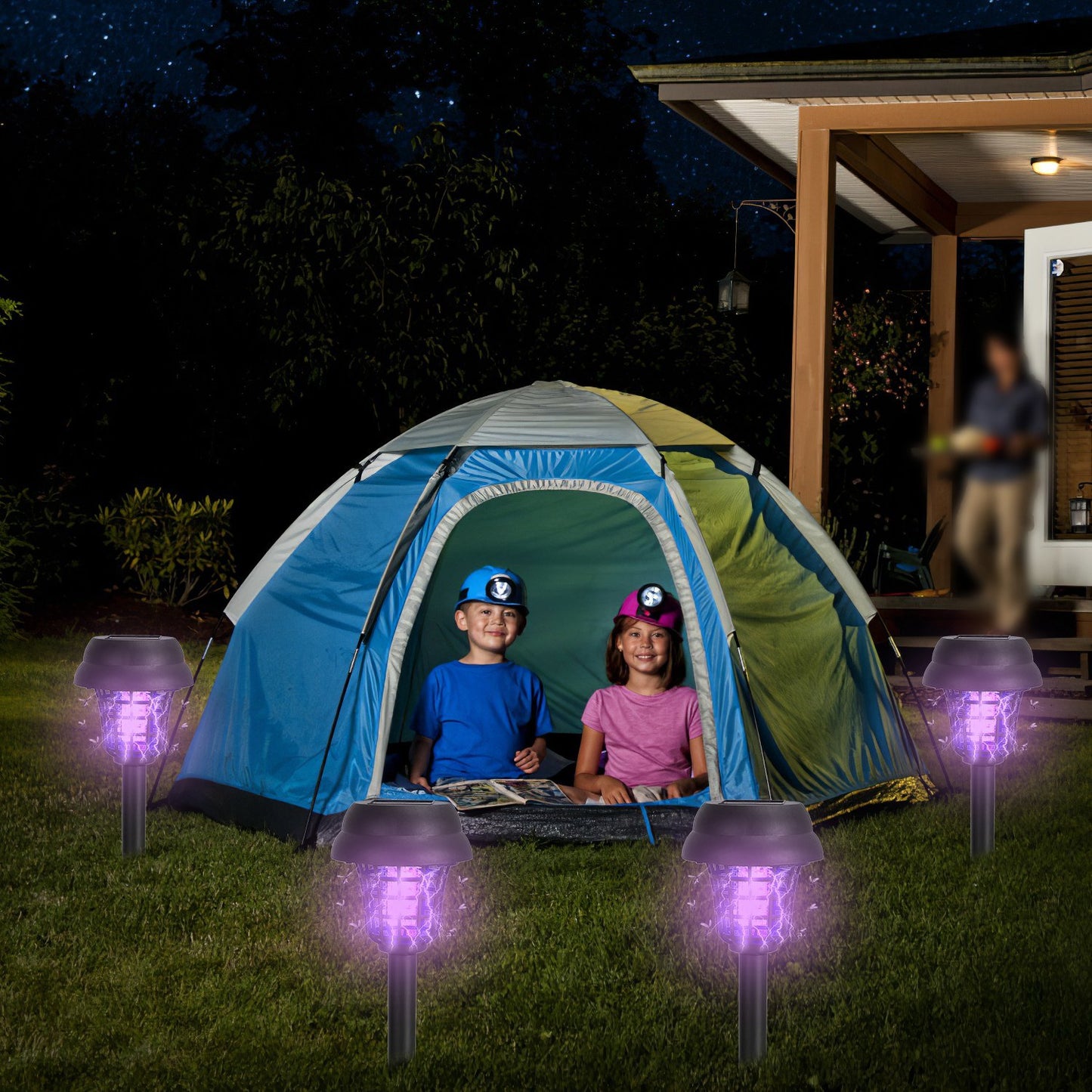 4 Pack Solar Powered Mosquito/Insect Zapper