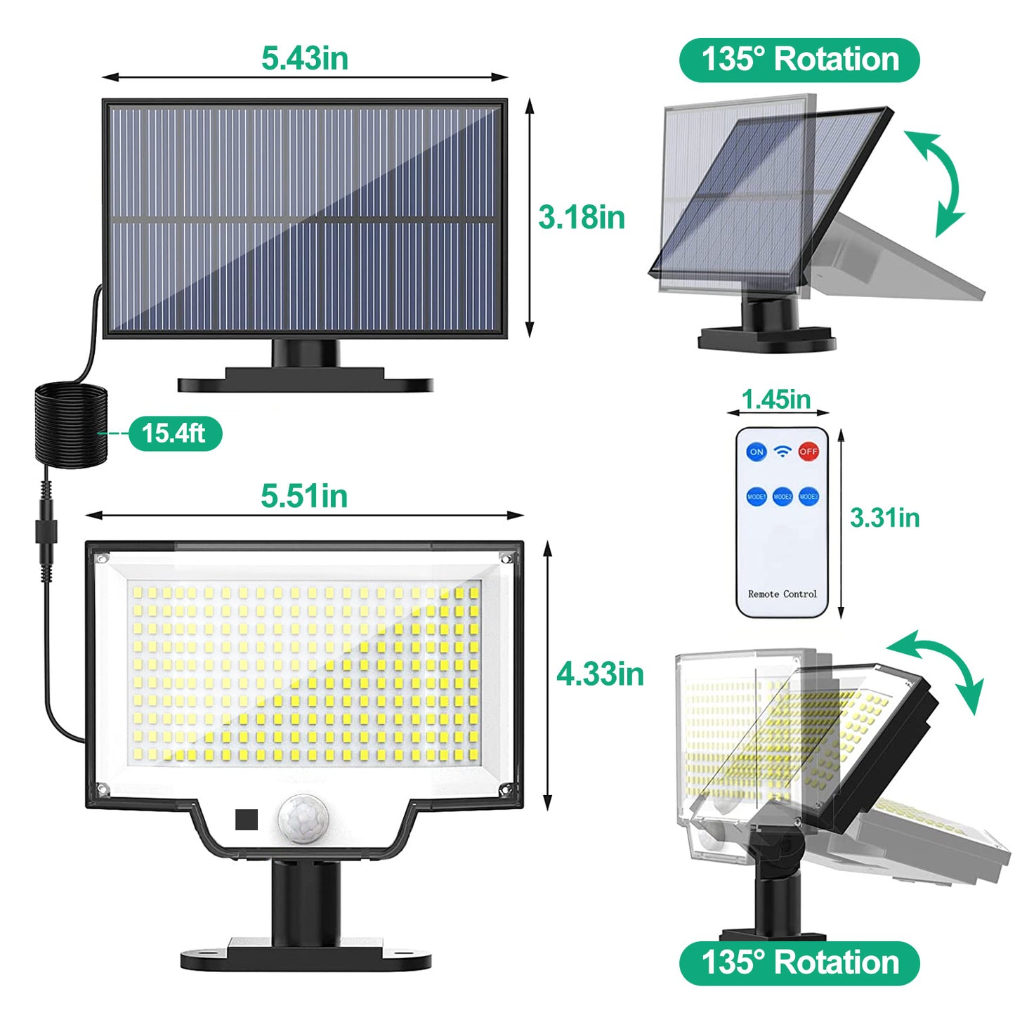Solar Powered Flood Light