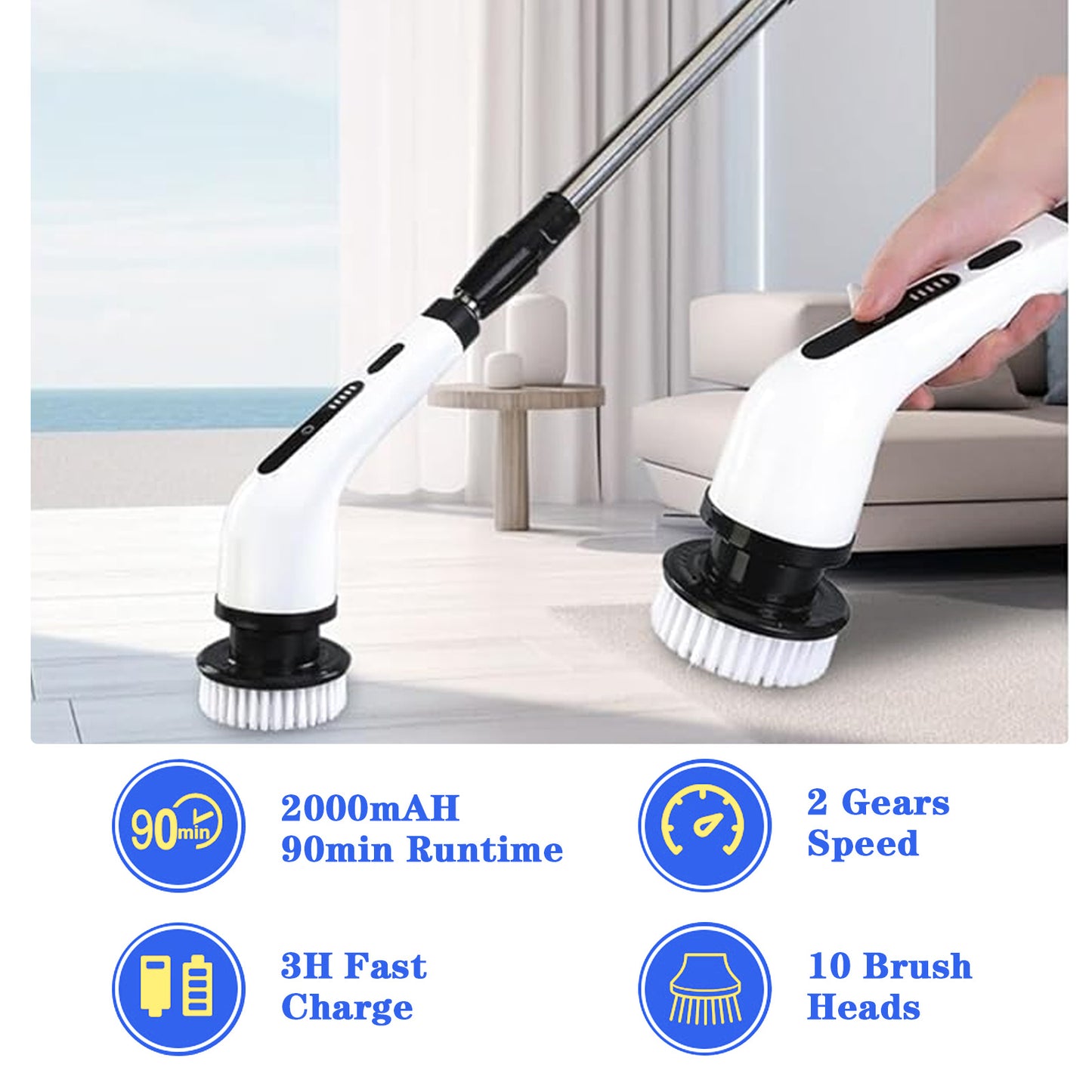 10 in 1 Electric Cordless Spin Scrubber