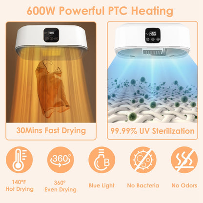 Portable Mini Clothes Dryer with Timer UV Sterilization
