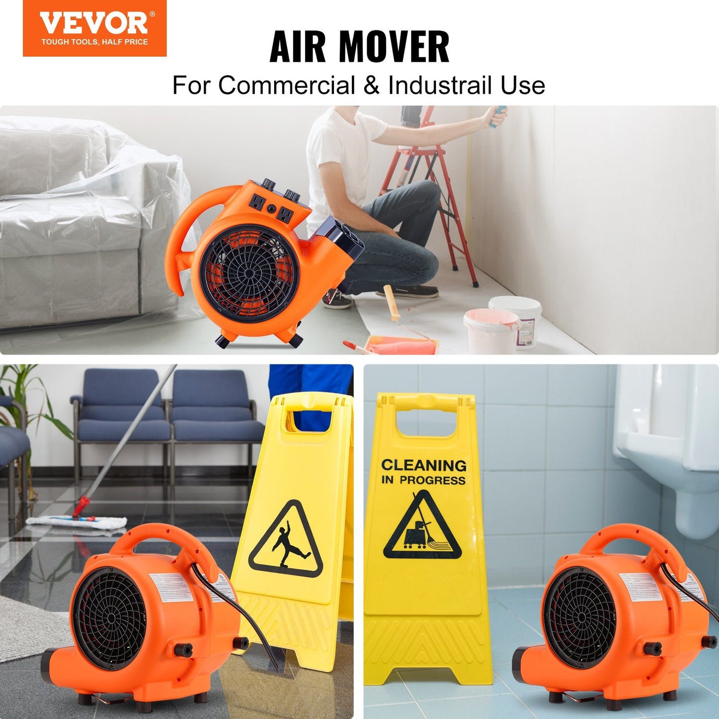 Portable Floor Blower for Drying and Cooling