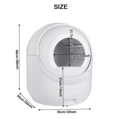 Smart Cat Litter Box w/ Automatic Scooping and Odor Removal