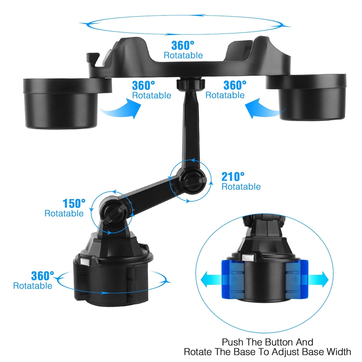 Car Cup Holder Rotating Tray