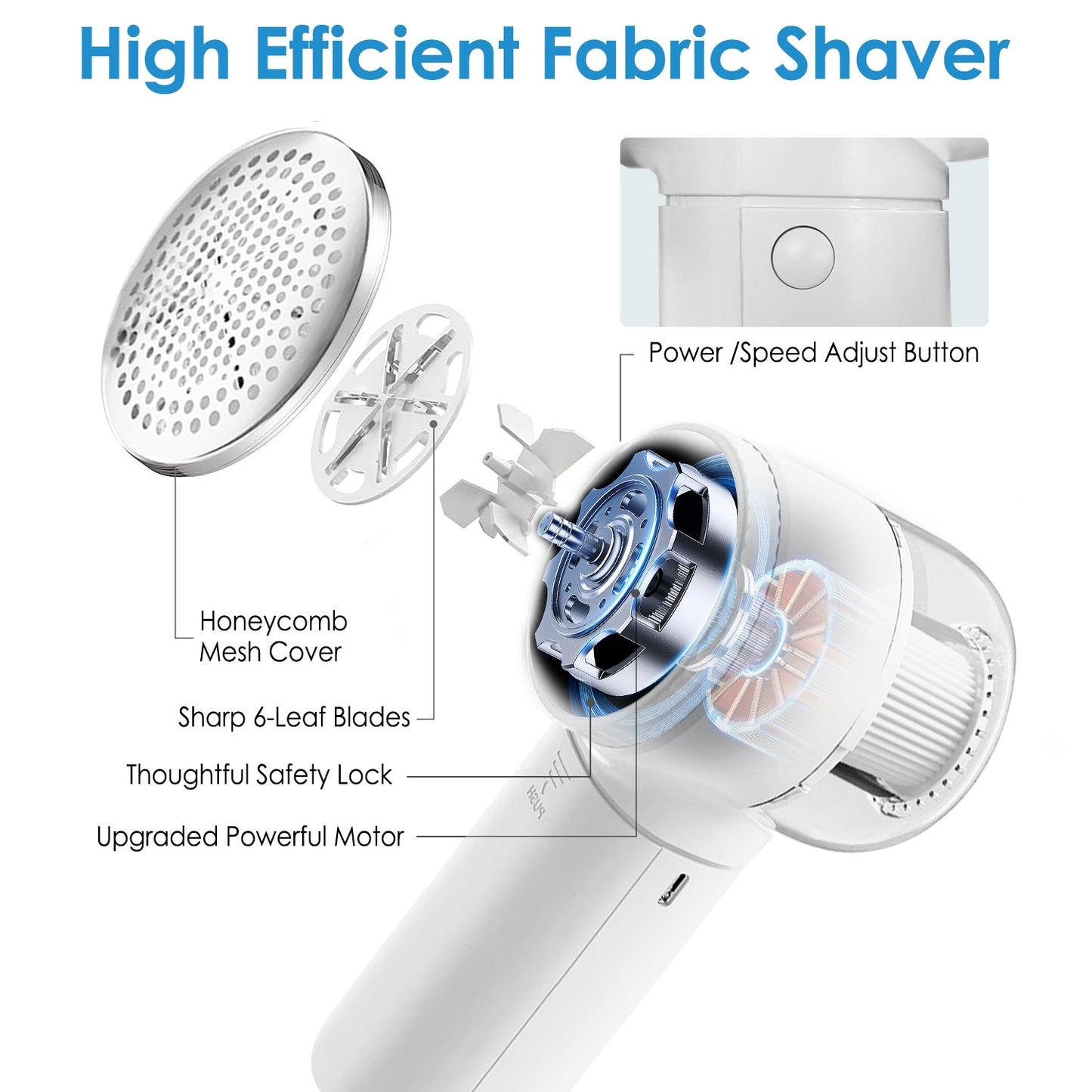 Electric Fabric Shaver With 3 Speeds