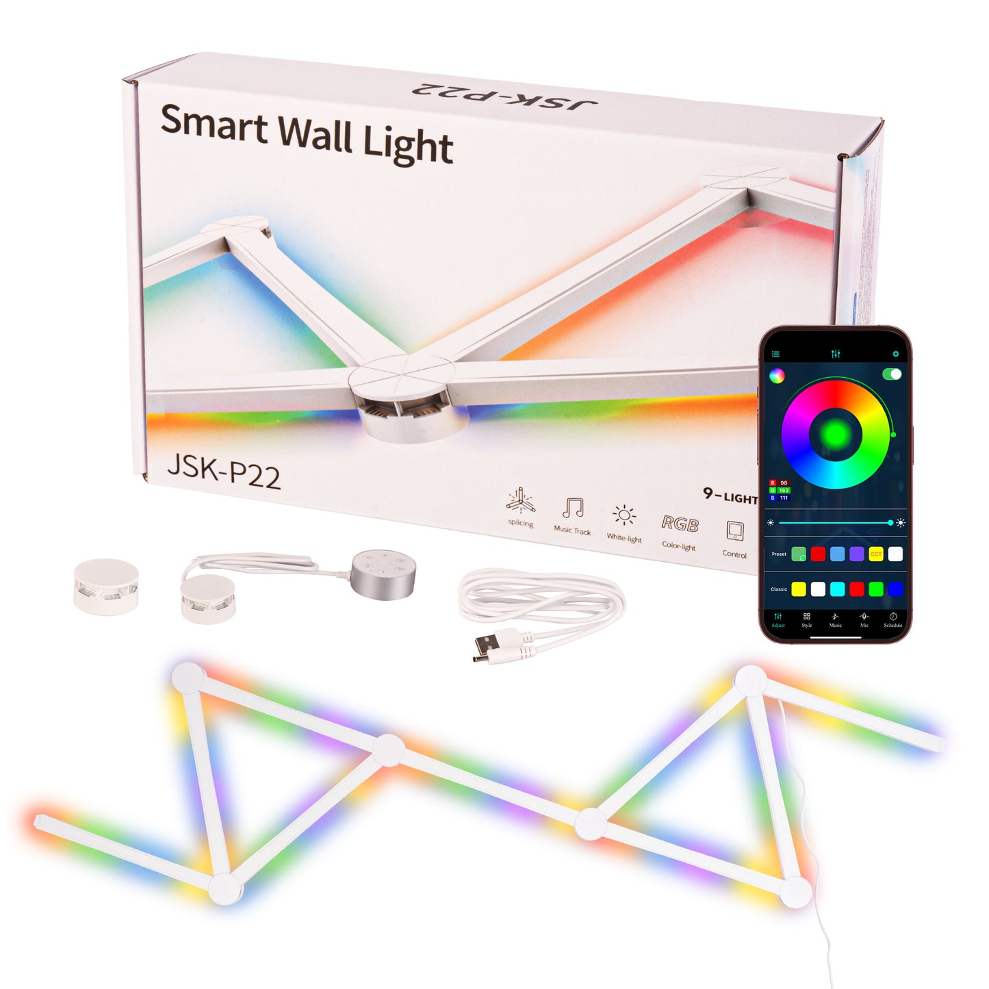 Modular Music Sync Wall Lights