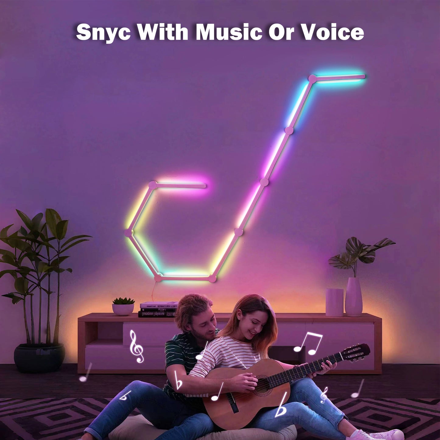Modular Music Sync Wall Lights