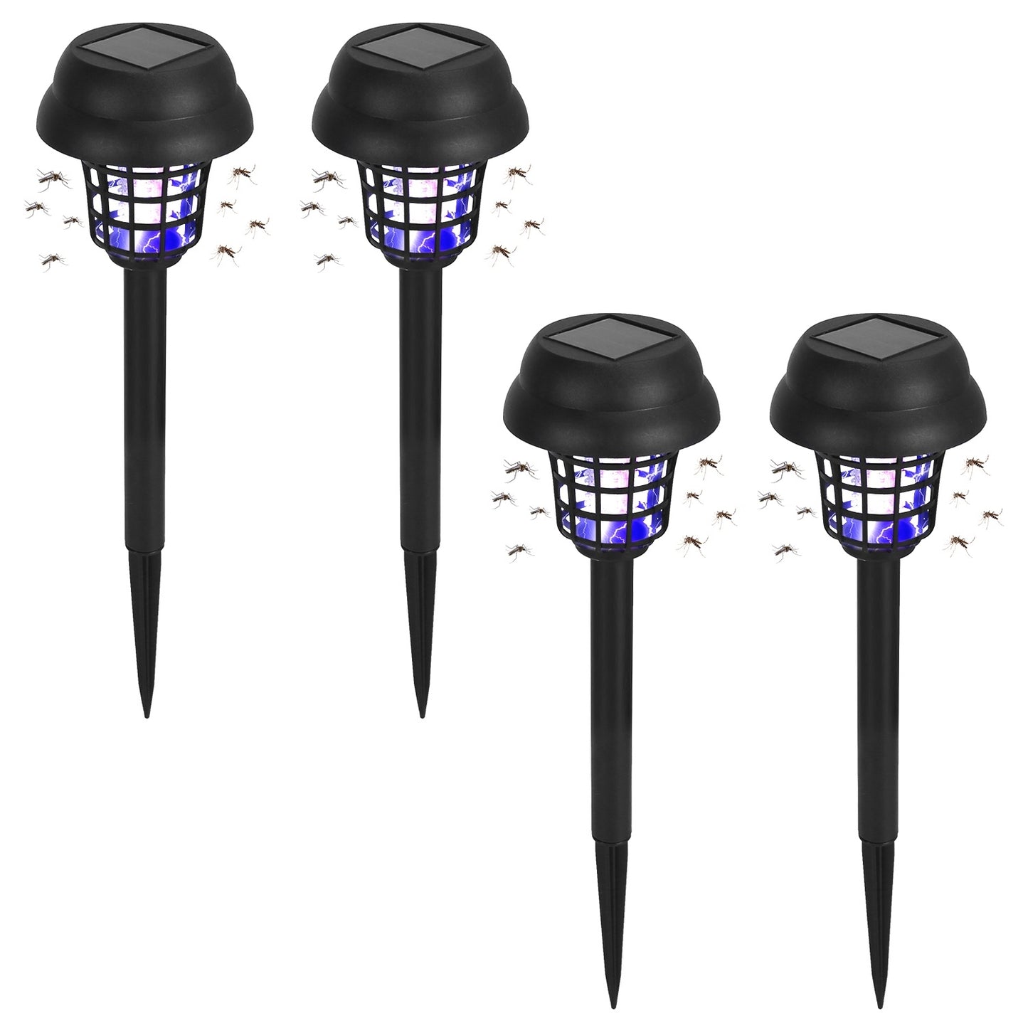 4 Pack Solar Powered Mosquito/Insect Zapper