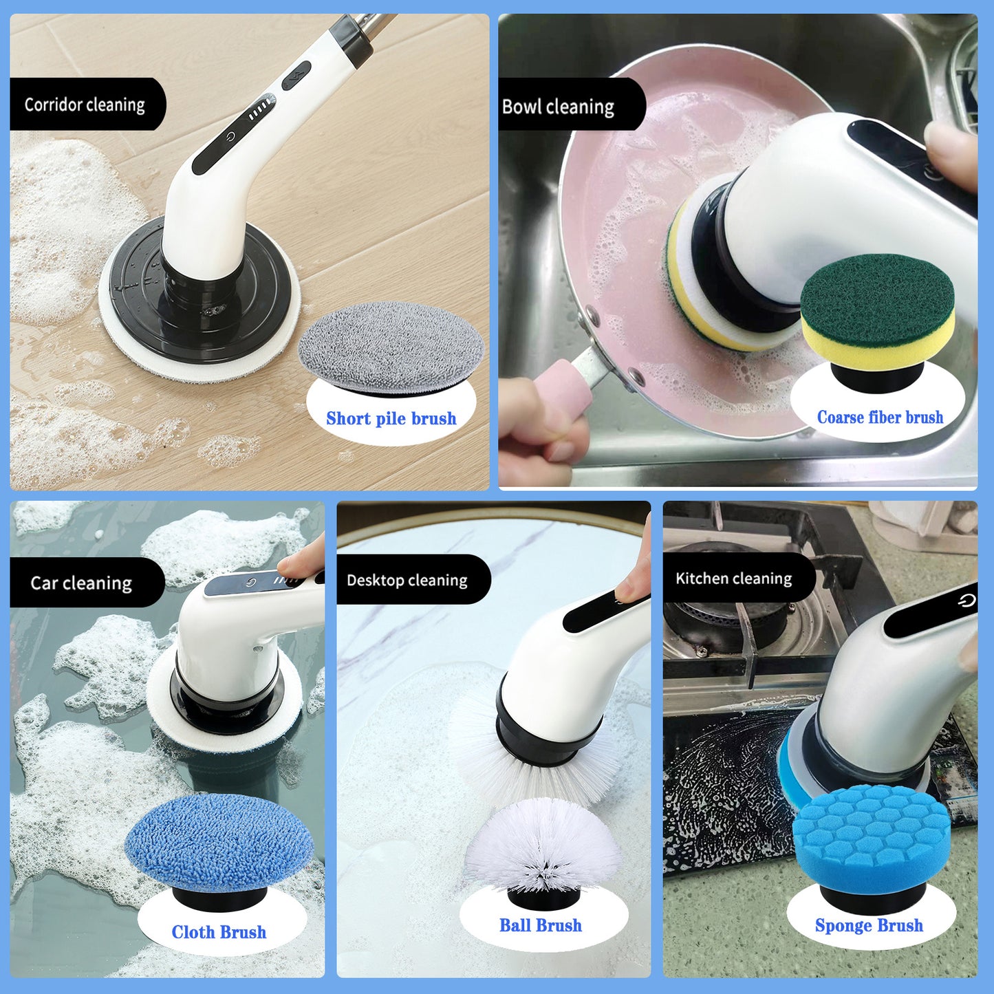 10 in 1 Electric Cordless Spin Scrubber