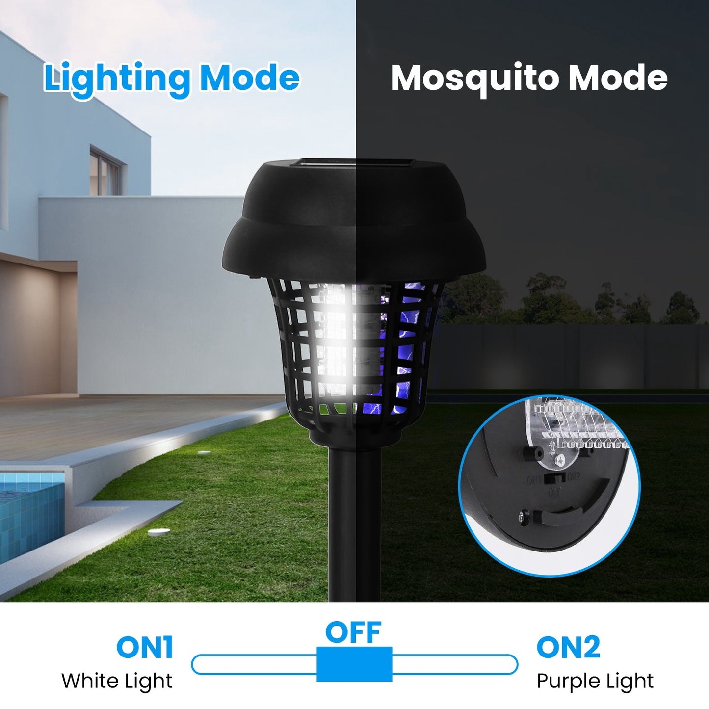 4 Pack Solar Powered Mosquito/Insect Zapper